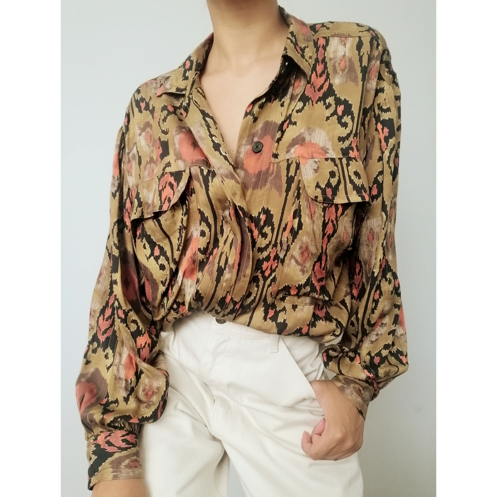 MNG Vintage Pattern shirt